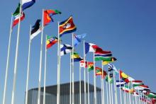 UN flags NY