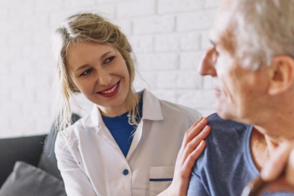 Smiling health professional