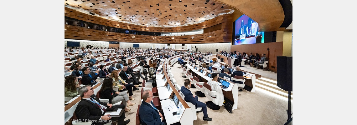WHA77 meeting room wide shot
